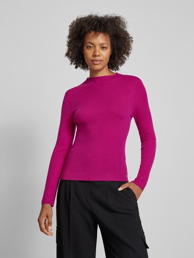 Marc Cain Strickpullover mit Rundhalsausschnitt Fuchsia 4