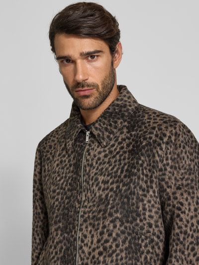 Drykorn Regular fit jack met kasjmier, model 'Rikka' Middenbruin - 3