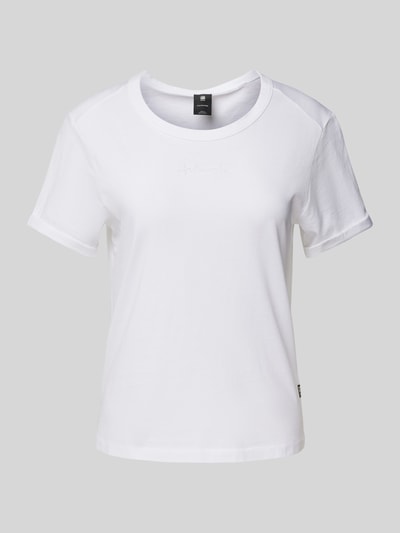 G-Star Raw T-Shirt mit Label-Stitching Weiss 2