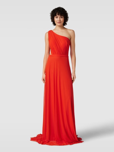 TROYDEN COLLECTION Avondjurk met one shoulder-band Oranje - 4