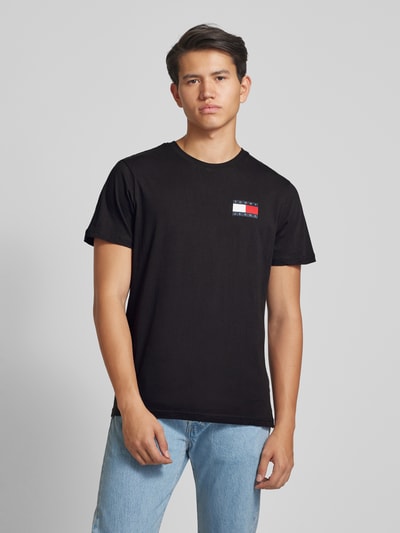 Tommy Jeans T-shirt met labelprint Zwart - 4