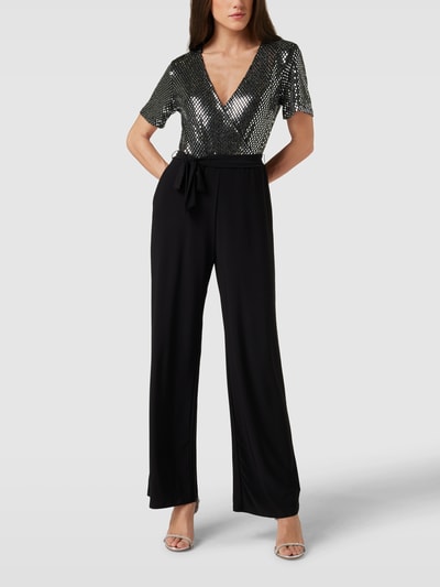 Apricot Jumpsuit in Wickel-Optik Modell 'PARTY' Black 4