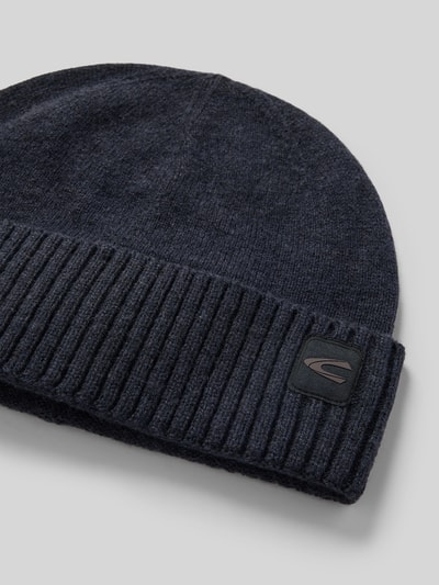 camel active Muts van zuivere wol, model 'Solid' Marineblauw - 2