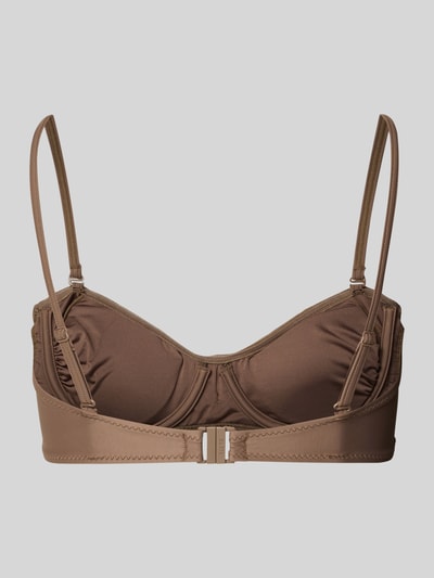 Produktfoto, Bikini-Oberteil mit Spaghettiträgern Modell 'Kelli' von Barts aus Material-Mix mit Stretch-Anteil, Hakenverschluss, Bandeau Fit, braun, glatte Oberfläche