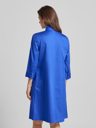 Christian Berg Woman Knielange jurk met opstaande kraag Koningsblauw - 5