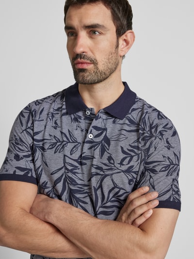 Fynch-Hatton Slim Fit Poloshirt mit Logo-Stitching Marine 3