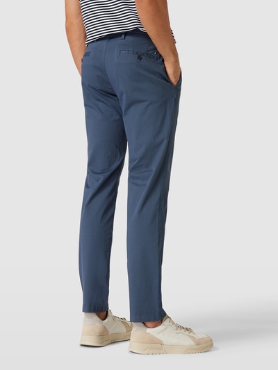 Tommy Hilfiger Pants Straight Fit Chino mit feinem Muster Modell 'DENTON' Blau 5