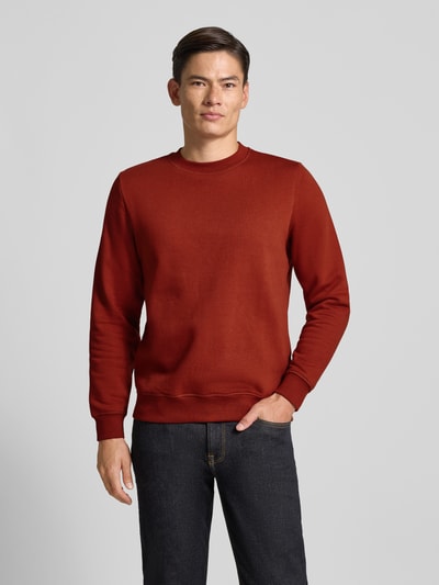 MCNEAL Regular Fit Sweatshirt aus Baumwoll-Mix mit Rundhalsausschnitt Dunkelrot 4