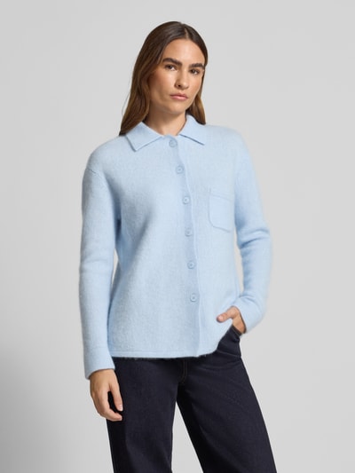 Herzensangelegenheit Gebreid jack van een mix van kasjmier en katoen Lichtblauw - 4