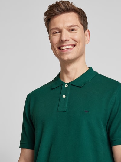 Fynch-Hatton Regular fit poloshirt met logostitching Donkergroen - 3