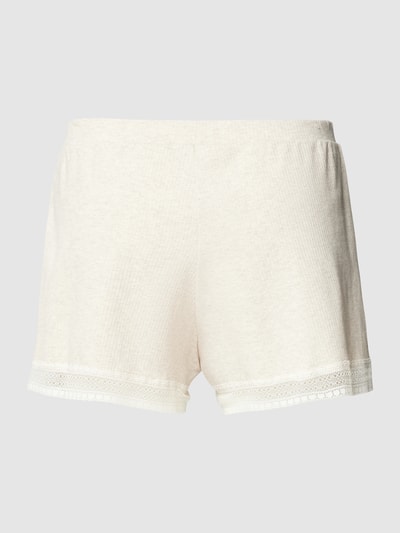 Sloggi Sweatshorts mit Spitzenbesatz Modell 'Go Ribbed' Hellgrau Melange 3