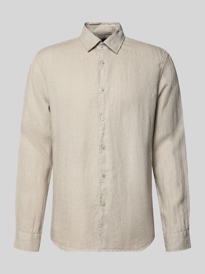 Produktfoto, Leinenhemd mit Kentkragen von MCNEAL in Beige, Reines Leinen, Regular-Fit, Knopfleiste, strukturierte Oberfläche