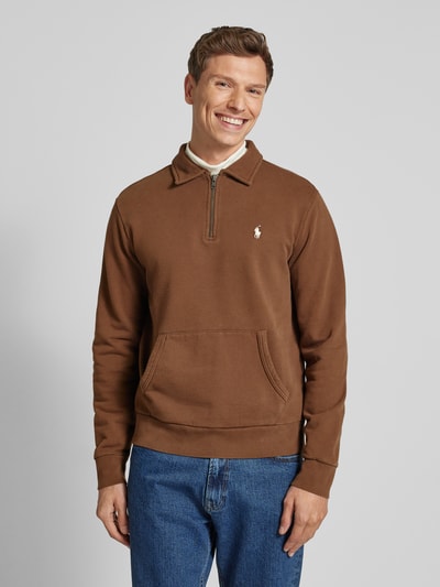 Polo Ralph Lauren Sweatshirt mit Logo-Stitching Mittelbraun 4