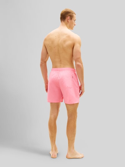 Tommy Hilfiger Regular Fit Badeshorts mit Logo-Stitching Rosa 5