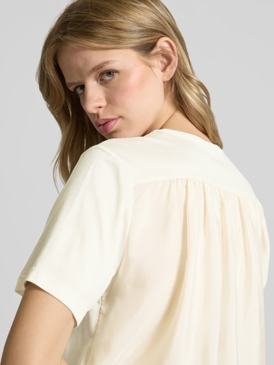 Joseph T-Shirt mit geripptem Rundhalsausschnitt Ecru 3