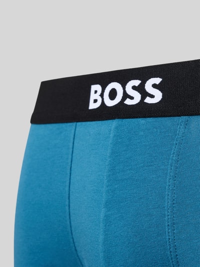 BOSS Obcisłe bokserki z mieszanki bawełny w zestawie 3 szt. Petrol 2