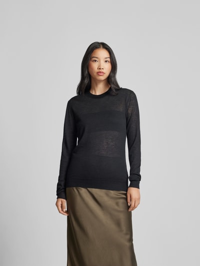 Joseph Pullover mit gerippten Abschlüssen Black 4