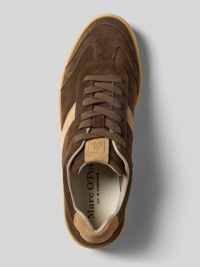 Marc O'Polo Low Top Sneaker aus Rindsvelours Oliv 3