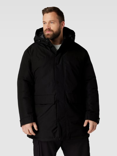 Jack & Jones Plus PLUS SIZE parka met mouwtrensjes, model 'CHAMP' Zwart - 4