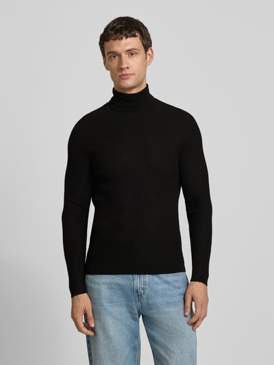 Antony Morato Gebreide pullover met ribboorden Zwart - 4