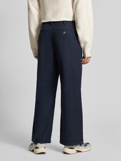 PROHIBITED Broek met plooien en achterzakken Marineblauw - 5