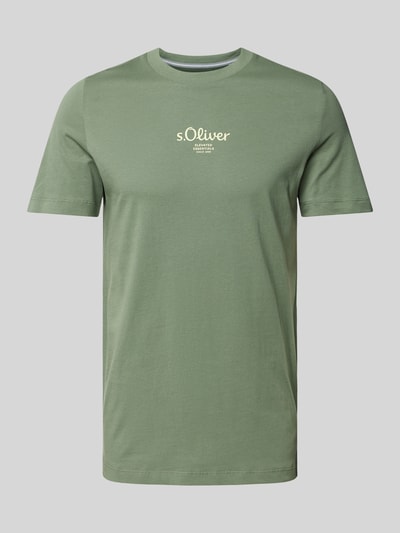 s.Oliver RED LABEL T-shirt met labelprint Olijfgroen - 2