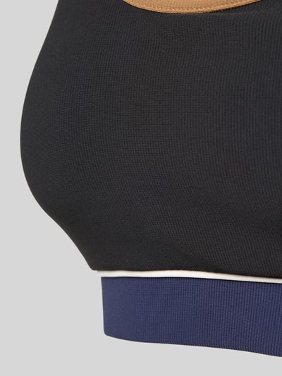 The Upside Stanik o kroju bokserki z okrągłym dekoltem Czarny 3