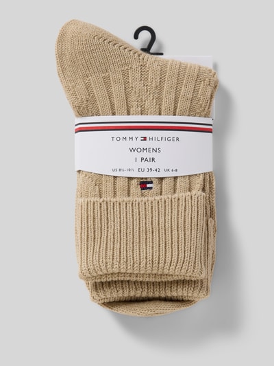 Tommy Hilfiger Skarpety z dzianiny z dodatkiem wełny Beżowy 3