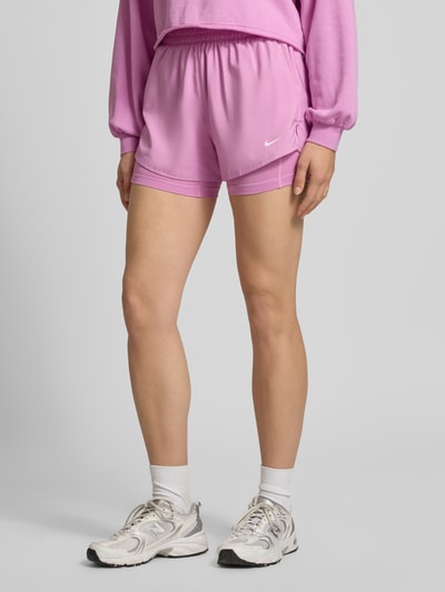 Nike Training Shorts im 2-in-1-Look mit Logo Pink 4