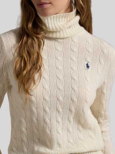 Polo Ralph Lauren Regular Fit Rollkragenpullover aus Woll-Kaschmir-Mix Ecru 4
