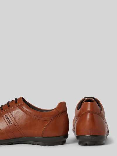 Geox Derby schoenen met labeldetail, model 'Symbol' Cognac - 2