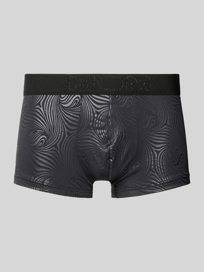 HOM Boxershort met all-over motief, model 'OSLO' Zwart - 1