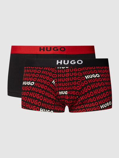 HUGO Boxershort met labeldetails, model 'BROTHER', in een set van 2 stuks Zwart - 2