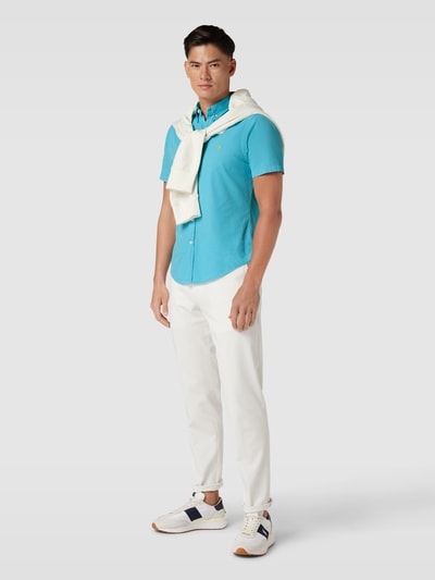 Polo Ralph Lauren Slim fit vrijetijdsoverhemd met halflange mouwen Turquoise - 1