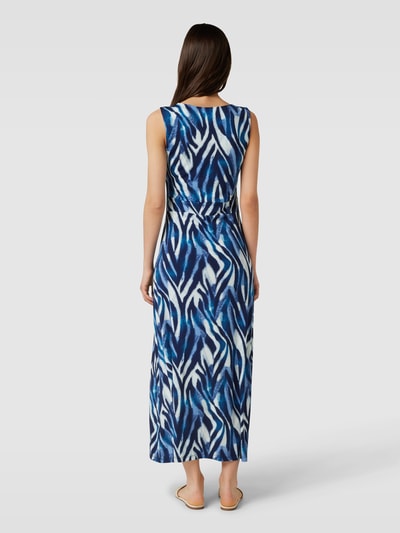 SMASHED LEMON Maxi-jurk met strikceintuur Marineblauw - 5