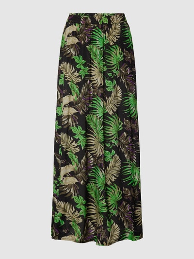 Kaffe Maxirock mit floralem Muster Modell 'Lulu' Schwarz 2