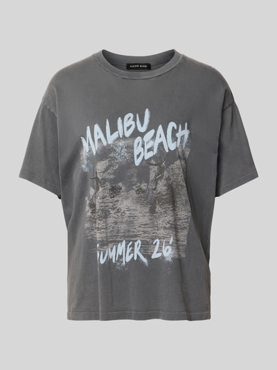 Anine Bing T-Shirt mit Malibu Beach Print Black 2