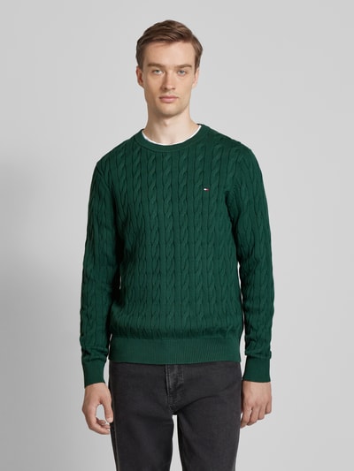 Tommy Hilfiger Strickpullover mit Zopfmuster Bottle 4