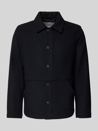 Marc O'Polo Denim Regular Fit Wolljacke mit Umlegekragen Marine 2