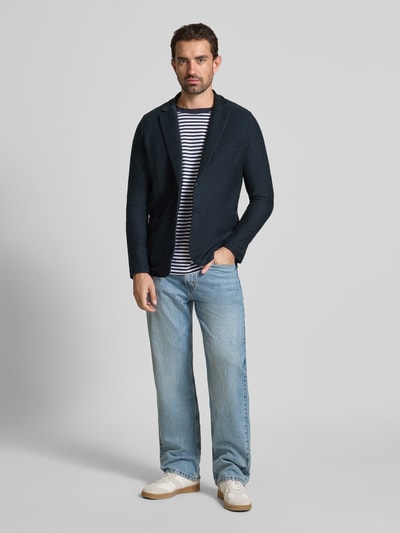 Marc O'Polo Regular Fit Sweatjacke aus reiner Baumwolle Marine 1