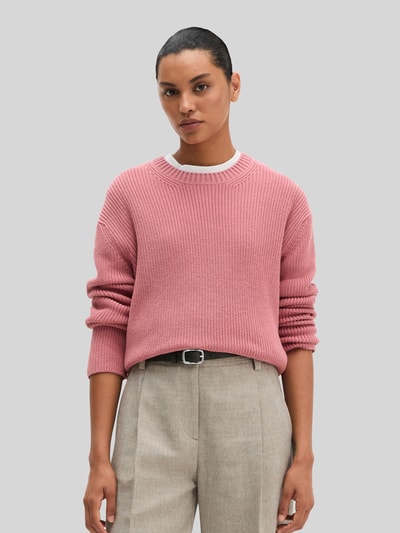 Marc O'Polo Loose Fit Pullover aus reiner Baumwolle Pink 4