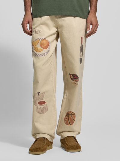 Les Deux Stoffhose mit Motiv-Prints Modell 'Romeo' Offwhite 4