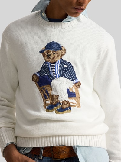 Polo Ralph Lauren Regular Fit Pullover mit Polo-Bear-Stitching Weiss 3