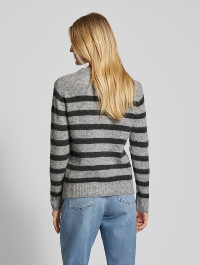 MOS MOSH Gebreide pullover met ronde hals, model 'THORA' Middengrijs - 5