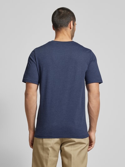 Jack & Jones T-shirt met labeldetail, model 'ORGANIC' Marineblauw gemêleerd - 5