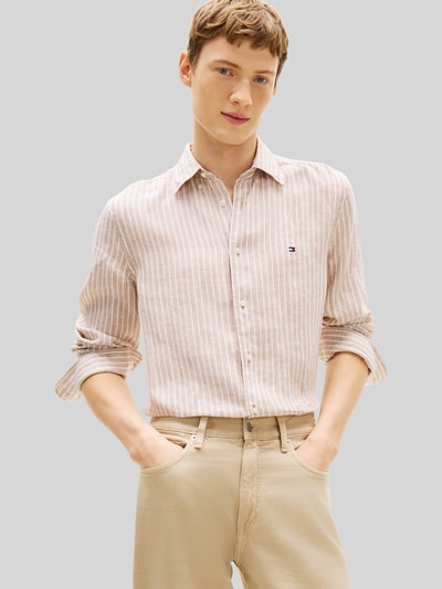 Tommy Hilfiger Regular Fit Freizeithemd aus reinem Leinen Beige 4