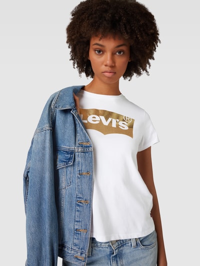 Levi's® T-Shirt mit Logo-Print Modell 'THE PERFECT TEE' Weiss 3