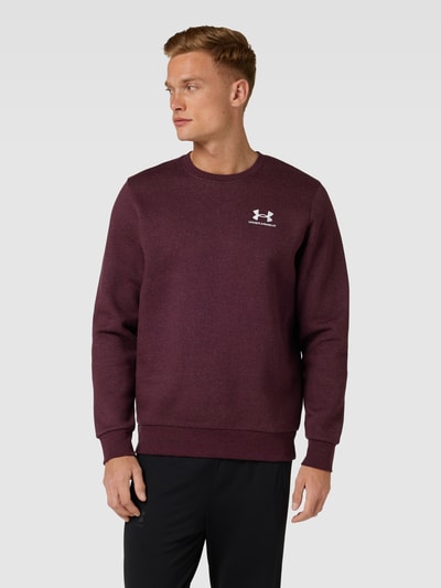 Under Armour Sweatshirt met labelstitching Bordeaux - 4