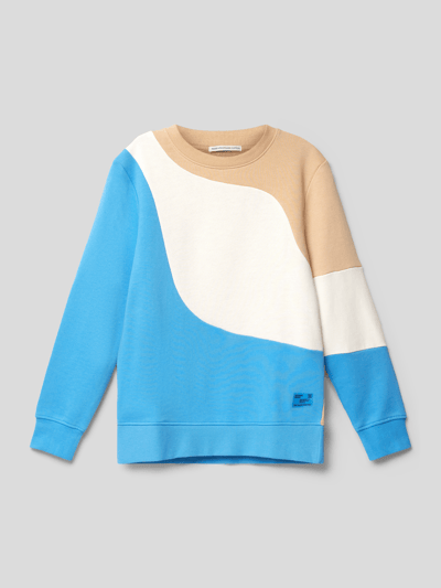 Tom Tailor Sweatshirt in colour-blocking-design Camel - 1