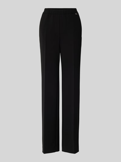 Marc Cain Straight leg stoffen broek met labelapplicatie Zwart - 2